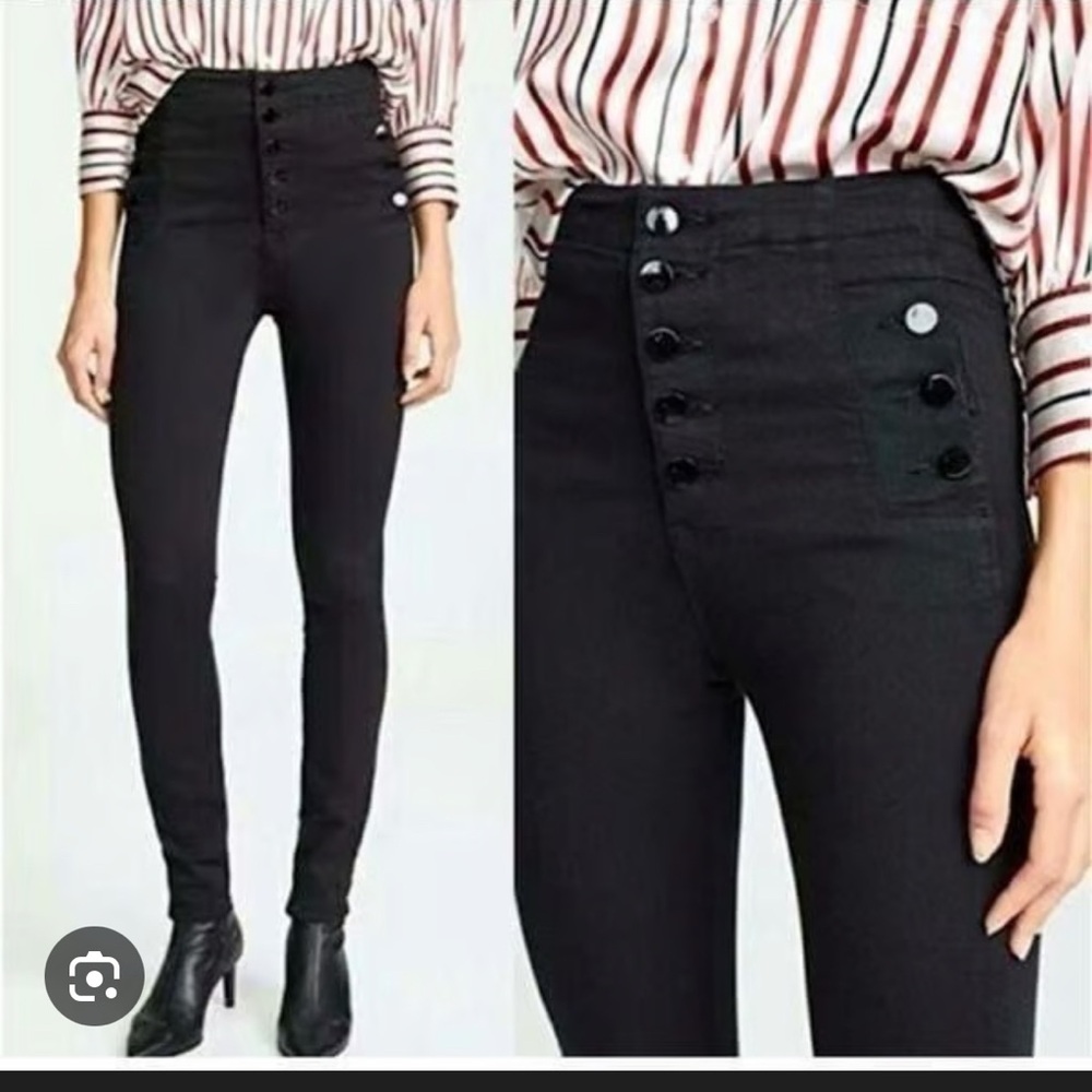 J Brand Black High Rise dark denim Skinny Jeans